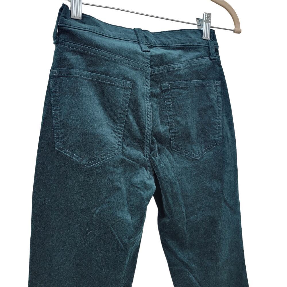 Banana Republic High Rise Slim Velvet Galactic Green Ankle Jean Sz 24P NWT - Picture 6 of 7